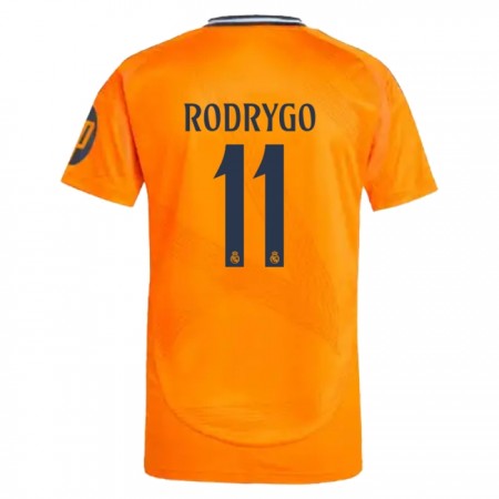 Jalkapallo Peliasut Real Madrid Rodrygo 11 Vieras Pelipaita 2024-25 Lyhythihainen